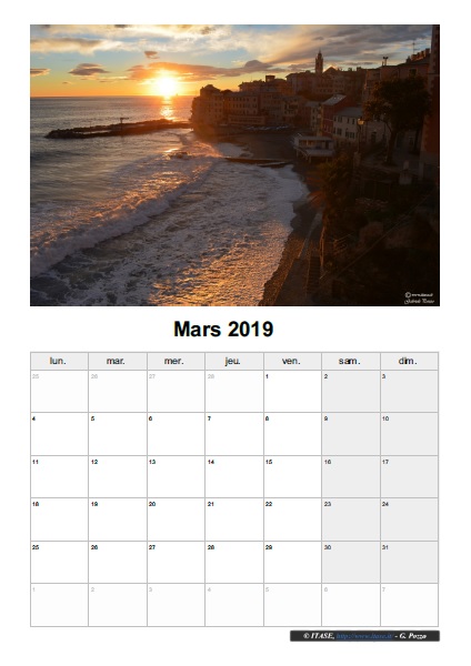 Itase Calendrier 2019 Bon De Commande étape 1